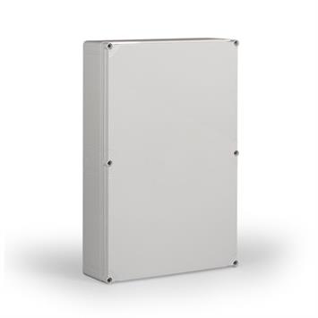 Cubo O bearb./ Kunststoffgehäuse ABS 400x400x130 / Deckel grau