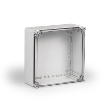 Kunststoffgehäuse ABS 300x300x130 / Deckel transparent