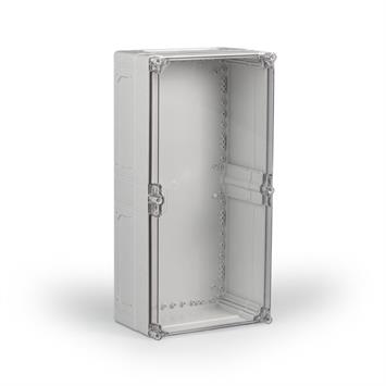 Kunststoffgehäuse PC 300x600x180 / 6xF2 Ausbruchöffnungen / Deckel transparent
