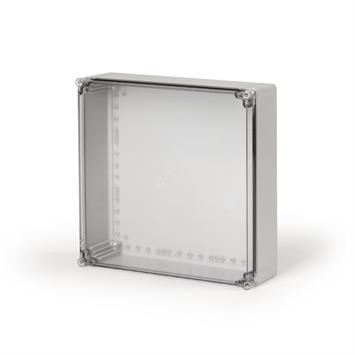 Kunststoffgehäuse PC 400x400x130 / Deckel transparent