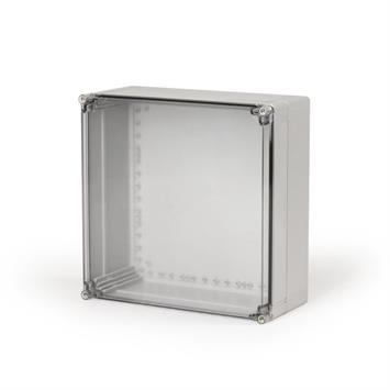 Kunststoffgehäuse PC 400x400x180 / Deckel transparent