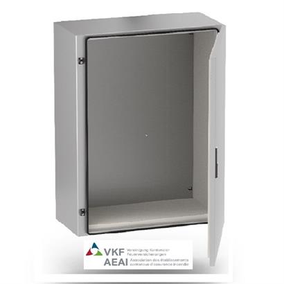 Wandschrank EI30 mit Brandlastdämmung  I30W1-120080040-02  Typ: Stahlgehäuse RAL7035