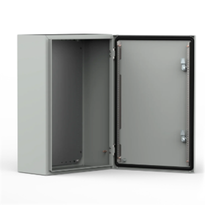 ALU-Coffret Murale/IP 66 / RAL 7035 / avec plaque de montage