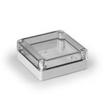 Coffret ABS 125x125x35 / couvercle transparent