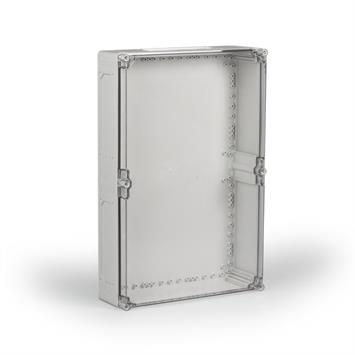 Coffret PC 400x600x130 / 6xF2 ouvertures à enforcer / couvercle transparent