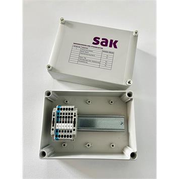 SAK ICT - Gehäuse V2  Kunststoffgehäuse PC 125x175x100  inkl. Klemmen / Aufdruck